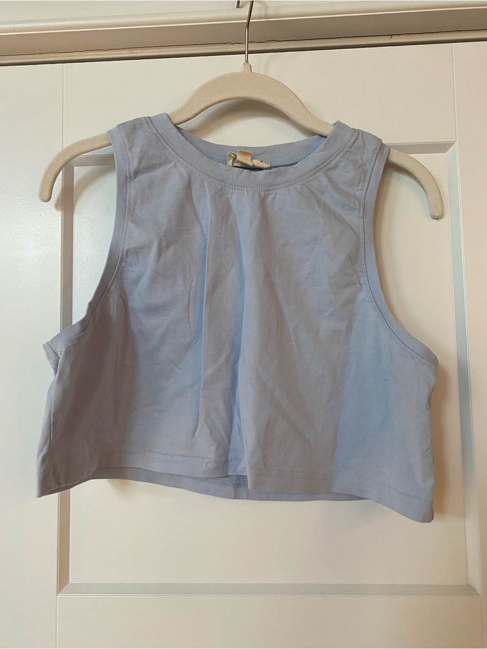 Light Blue Cropped Tank Top